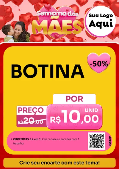 Modelo de Cartaz para Cartaz A4 Vertical com o tema Semana Das Mães para Agropecuária