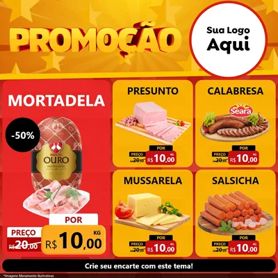 Modelo de Rede Social para Feed Facebook com o tema Promoção para Frios e Laticínios