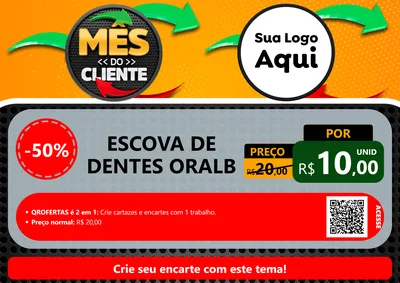 Modelo de Cartaz para Cartaz A4 Horizontal com o tema Mês do Cliente para Higiene Pessoal