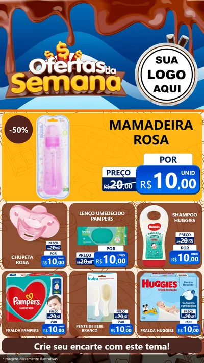 Modelo de Rede Social para Stories com o tema Ofertas da Semana - Páscoa para Bebês