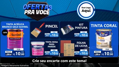 Modelo de TV para TV Horizontal com o tema Ofertas Para Você - Auto e Motopeças para Tintas e Ferramentas