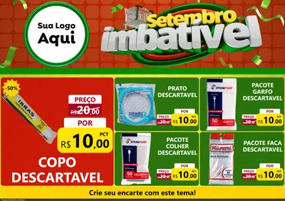 Modelo de Encarte para Encarte A4 Horizontal com o tema Setembro Imbatível para Embalagens