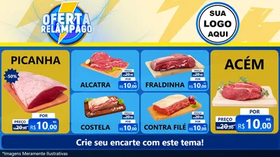 Modelo de TV para TV Horizontal com o tema Oferta Relâmpago para Açougue