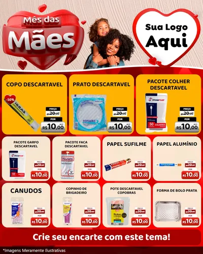 Modelo de Rede Social para Feed Instagram com o tema Mês das Mães para Embalagens