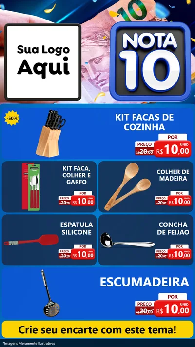 Modelo de TV para TV Vertical com o tema Nota 10 para Utilidades Domésticas