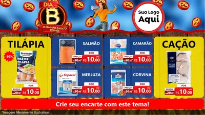 Modelo de TV para TV Horizontal com o tema Dia B - O Dia Mais Barato Do Mês para Peixaria