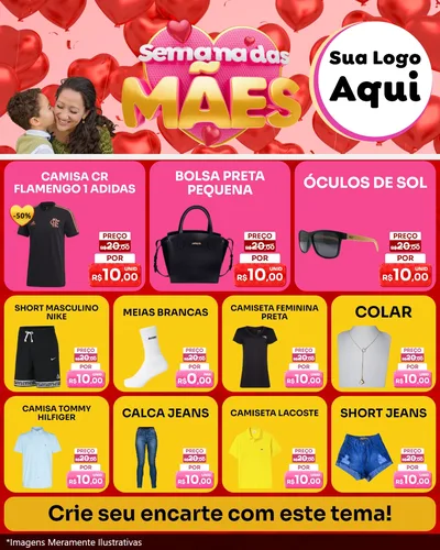 Modelo de Rede Social para Feed Instagram com o tema Semana Das Mães para Roupas e acessórios
