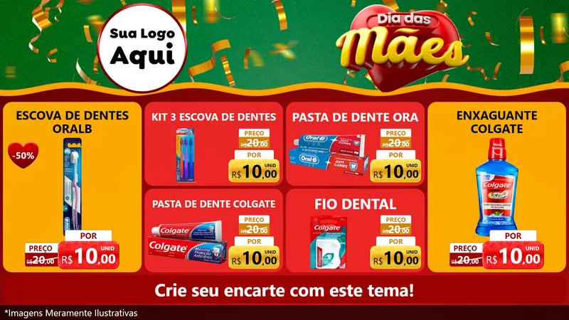 Modelo de TV para TV Horizontal com o tema Dia das Mães para Higiene Pessoal