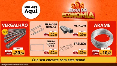 Modelo de TV para TV Horizontal com o tema Sexta da Economia para Ferragens
