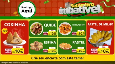 Modelo de TV para TV Horizontal com o tema Setembro Imbatível para Salgadaria