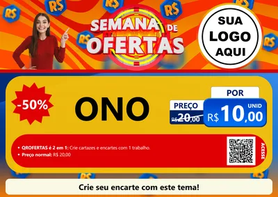 Modelo de Cartaz para Cartaz A4 Horizontal com o tema Semana de Ofertas para Óticas