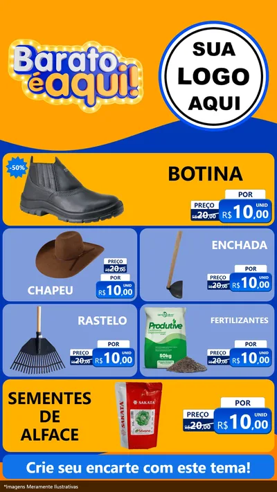 Modelo de TV para TV Vertical com o tema Barato é aqui para Agropecuária