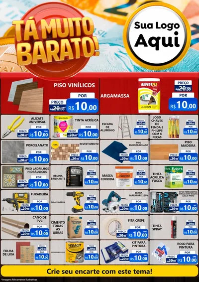 Modelo de Encarte para Encarte A4 Vertical com o tema Está Muito Barato para Material para Construção