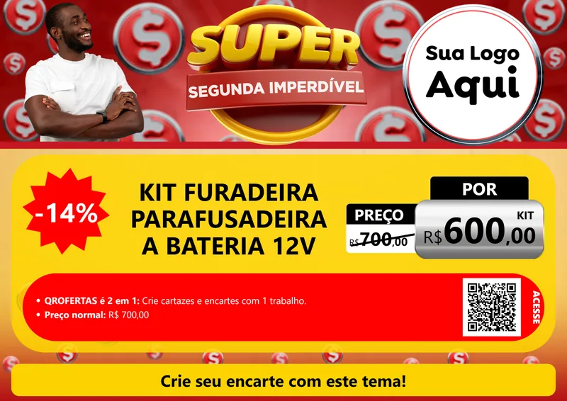 Modelo de Cartaz para Cartaz A4 Horizontal com o tema Super Segunda Imperdível para Maquinas e Ferramentas