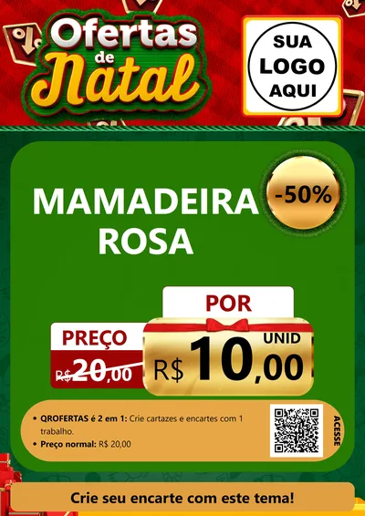 Modelo de Cartaz para Cartaz A4 Vertical com o tema Ofertas de Natal para Bebês