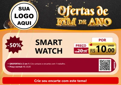 Modelo de Cartaz para Cartaz A4 Horizontal com o tema Ofertas de Fim de Ano para Informática