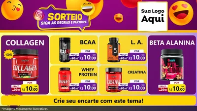 Modelo de TV para TV Horizontal com o tema Sorteio para Suplementos alimentares