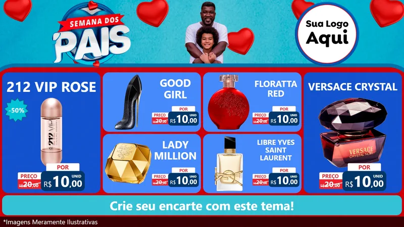 Modelo de TV para TV Horizontal com o tema Semana Dos Pais para Perfumes
