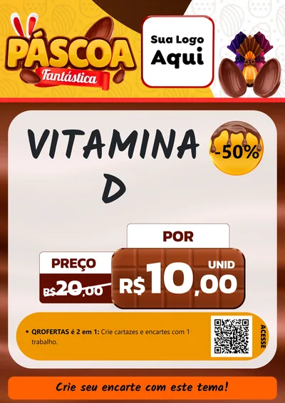 Modelo de Cartaz para Cartaz A4 Vertical com o tema Páscoa Fantástica para Farmácia