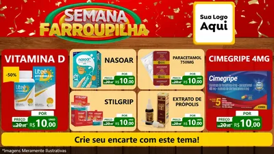 Modelo de TV para TV Horizontal com o tema Semana Farroupilha para Farmácia