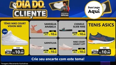 Modelo de TV para TV Horizontal com o tema Dia Do Cliente para Calçados