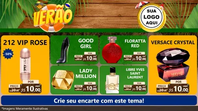 Modelo de TV para TV Horizontal com o tema Verão para Perfumes