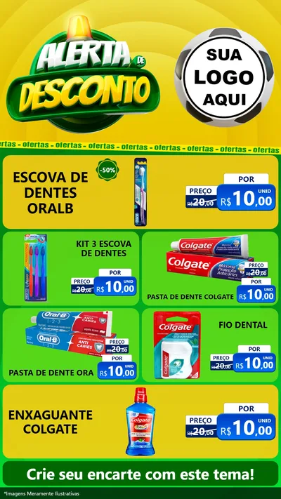 Modelo de TV para TV Vertical com o tema Alerta de Desconto para Higiene Pessoal