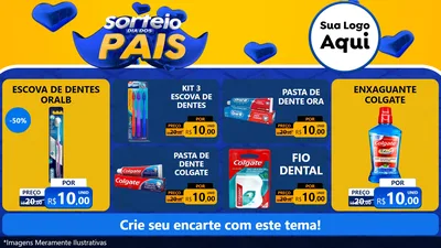 Modelo de TV para TV Horizontal com o tema Sorteio Dia dos Pais para Higiene Pessoal