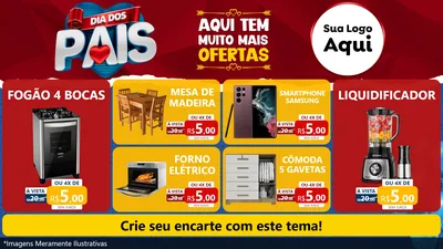 Modelo de TV para TV Horizontal com o tema Dia dos Pais para Móveis e Eletro
