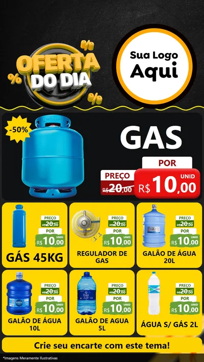 Modelo de Rede Social para Stories com o tema Oferta Do Dia para Água e gás
