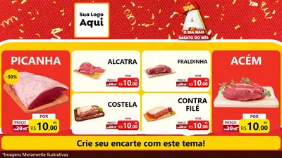 Modelo de TV para TV Horizontal com o tema Dia A o Dia Mais Barato do Mês para Açougue