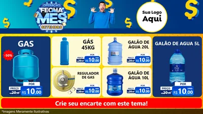 Modelo de TV para TV Horizontal com o tema Operação Fecha Mês Setembro para Água e gás