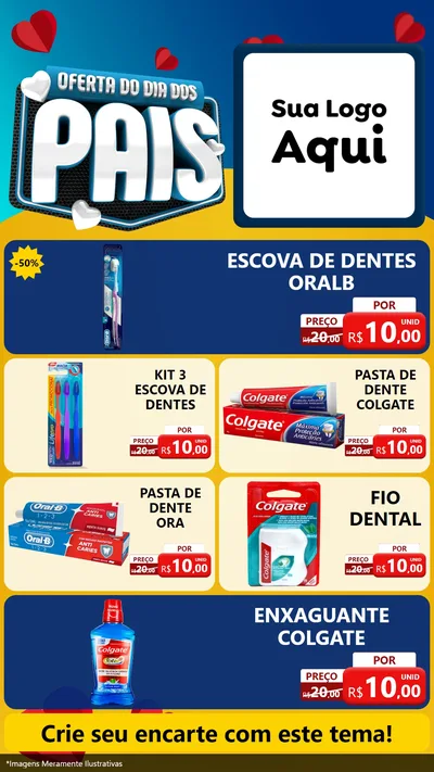 Modelo de TV para TV Vertical com o tema Oferta Do Dia Dos Pais para Higiene Pessoal
