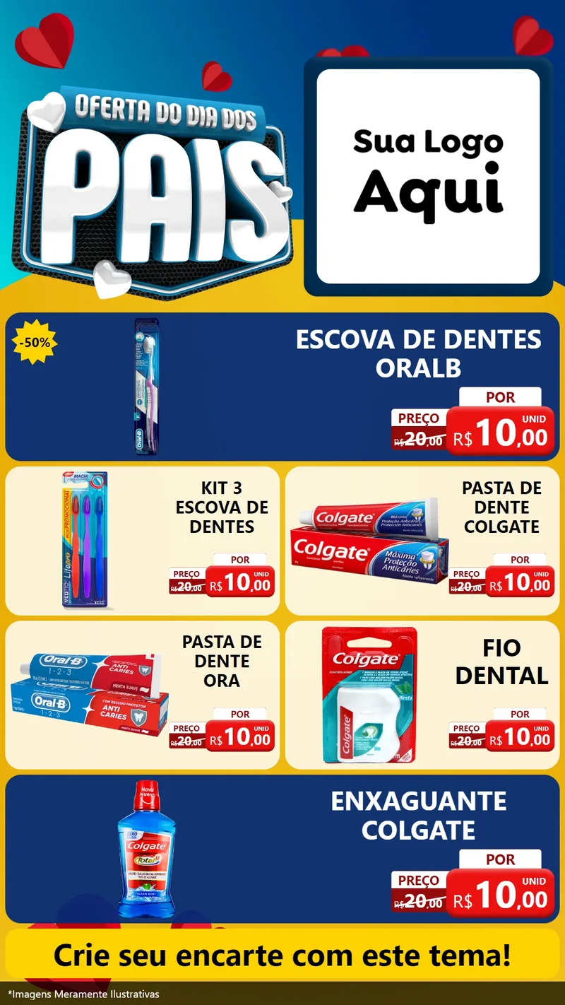 Modelo de TV para TV Vertical com o tema Oferta Do Dia Dos Pais para Higiene Pessoal