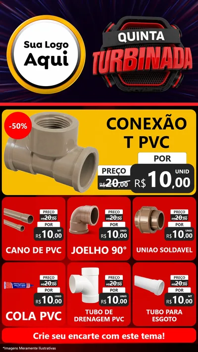 Modelo de Rede Social para Stories com o tema Quinta Turbinada para Tubos e conexões