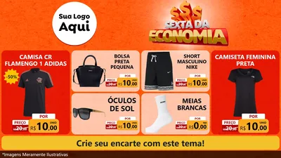 Modelo de TV para TV Horizontal com o tema Sexta da Economia para Roupas e acessórios