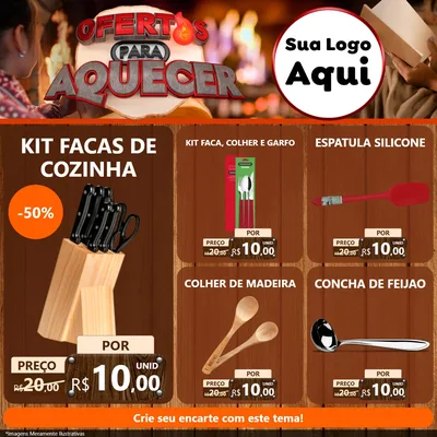 Modelo de Rede Social para Feed Facebook com o tema Ofertas Para Aquecer para Utilidades Domésticas