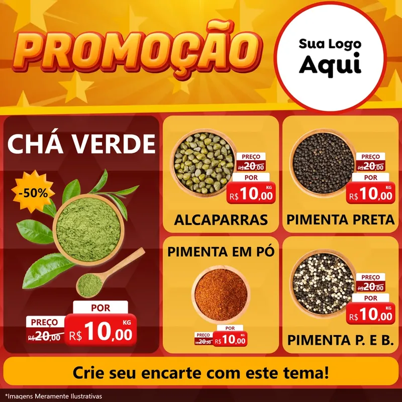 Modelo de Rede Social para Feed Facebook com o tema Promoção para Produtos Naturais