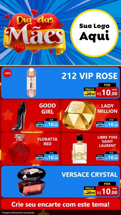 Modelo de TV para TV Vertical com o tema Dia das Mães para Perfumes