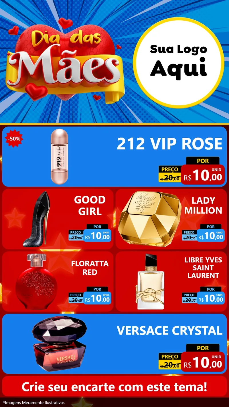Modelo de TV para TV Vertical com o tema Dia das Mães para Perfumes
