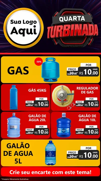Modelo de TV para TV Vertical com o tema Quarta Turbinada para Água e gás
