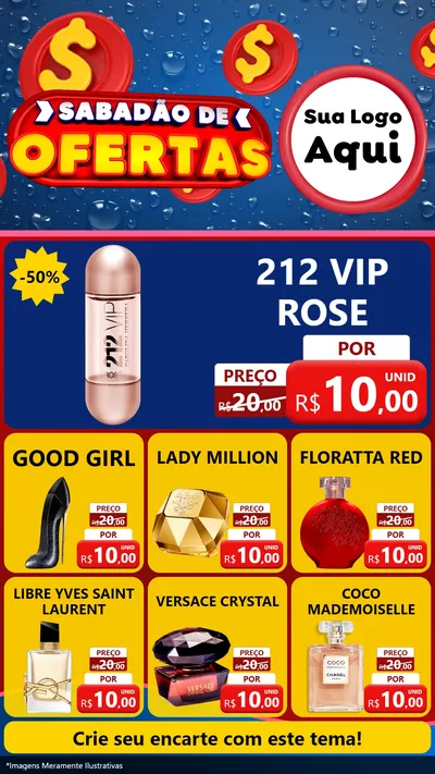 Modelo de Rede Social para Stories com o tema Sabadão de Ofertas para Perfumes
