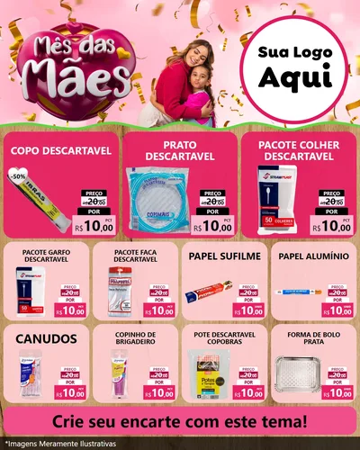 Modelo de Rede Social para Feed Instagram com o tema Mês das Mães para Embalagens