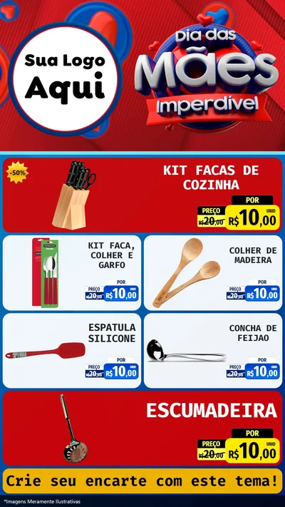 Modelo de TV para TV Vertical com o tema Dia Das Mães Imperdível para Utilidades Domésticas