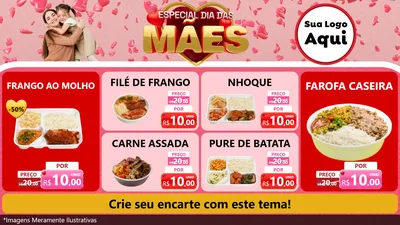Modelo de TV para TV Horizontal com o tema Especial Dia Das Mães para Restaurante