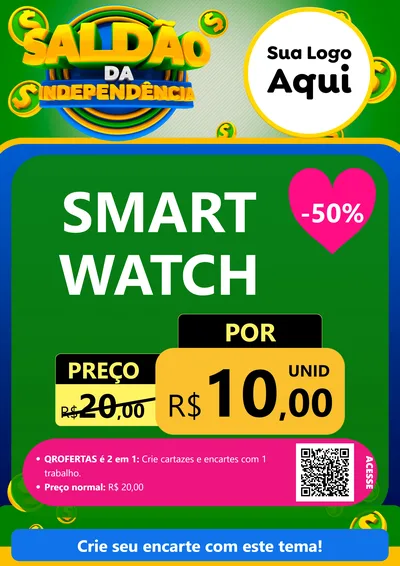 Modelo de Cartaz para Cartaz A4 Vertical com o tema Saldão da Indepêndencia para Informática