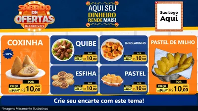 Modelo de TV para TV Horizontal com o tema Sábado de Ofertas Imperdíveis para Salgadaria