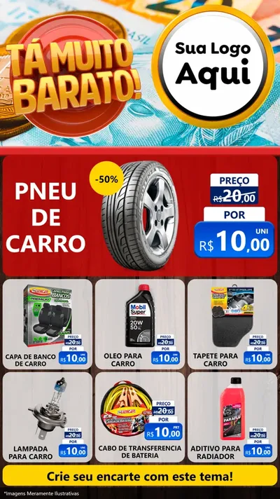 Modelo de Rede Social para Stories com o tema Está Muito Barato para Auto peças