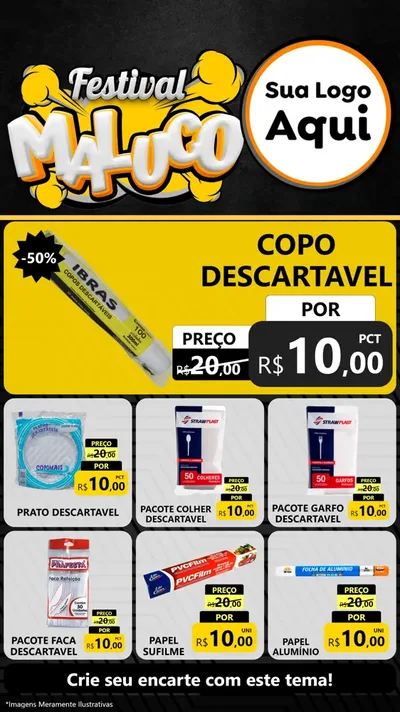 Modelo de Rede Social para Stories com o tema Festival Maluco para Embalagens