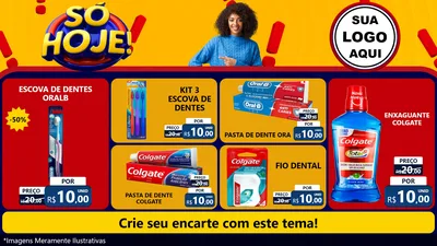 Modelo de TV para TV Horizontal com o tema Só Hoje! para Higiene Pessoal